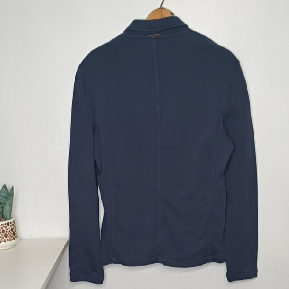 Hugo Boss Mens Navy Blue Blazer Cardigan Jacket Size Small 100% Cotton - Picture 10 of 10